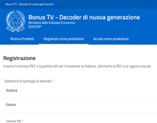 TV Digitale – Contributi agli utenti. E’ operativo il Portale Produttori